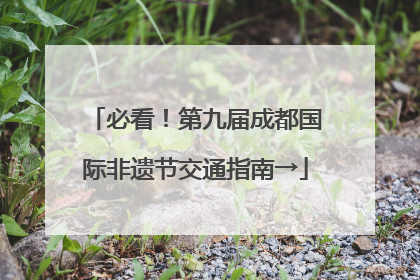 必看！第九届成都国际非遗节交通指南→